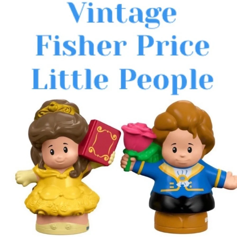 Little People Princess Belle and Prince Rare Disney Fisher Price Vintage Toys - Picture 14 of 14